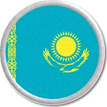 Vlajka Pelisport Kazachstánská vlajka tištěná nášivka ø 4,5 cm