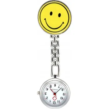 Hodinky ZDRAVOTNICKÉ HODINKY PRO SESTRY LÉKAŘE KOSMETIČKY ŽLUTÝ SMAJLÍK