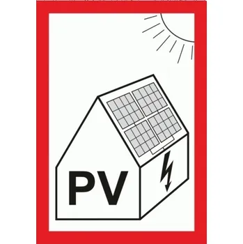 Značení ZTC027 PV symbol na fotovoltaiku, samolepka vel. A7