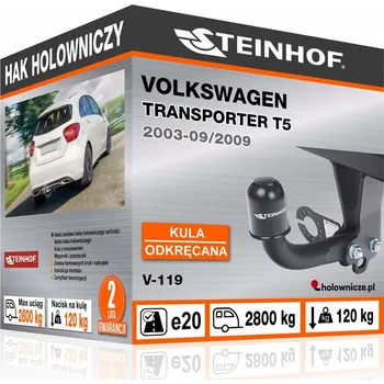 Tažné zařízení Tažné zařízení Volkswagen TRANSPORTER, 2003-09/200