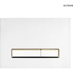 Oltens Torne splachovací tlačítko, bílá/matná zlatá/bílá 57105000