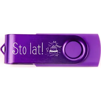 USB flash disk Flash disk MemoRabbit otočný 1 GB USB 2.0 gravírování NAROZENINY 1 GB USB 2.0 vícebarevný