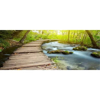 Obraz Lacobel pod skříňky do kuchyně Stezka nad řekou XXL