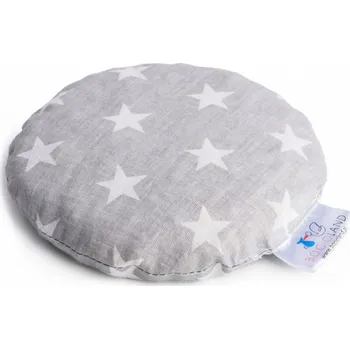 Dekorativní polštářek Bocioland AKCE Malý nahřívací polštářek s třešňovými pecičkami, termofor - Hvězdy v šedé