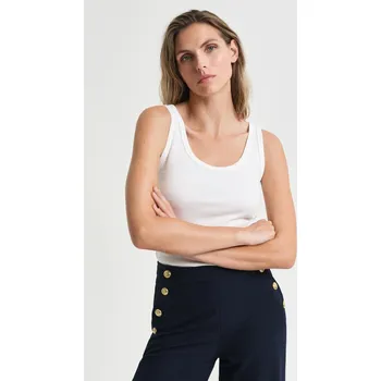 TOP GANT SLIM RIBBED TANK TOP WHITE