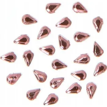 Růžové Zirkony na nehty ve tvaru slzy