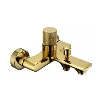Vodovodní baterie Jednopáková nástěnná vanová a sprchová baterie Sea-Horse SOVO GOLD zlatá
