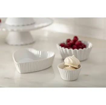 Nádoba na pečení Forma na pečení, SRDCE 14cm|0,26L, FORMA BAKEWARE, bílá (DOPRODEJ)|Casafina by Costa Nova