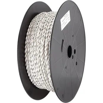 elektrický kabel Reproduktorový kabel 2 x 1,5 mm² - kroucený / bílý