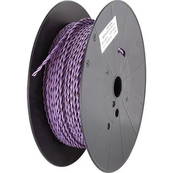 elektrický kabel Reproduktorový kabel 2 x 1,5 mm² - kroucený / fialový