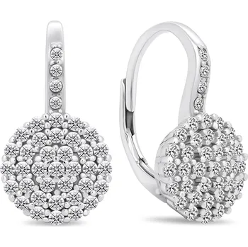 Náušnice Brilio Silver Půvabné stříbrné náušnice s čirými zirkony EA379W + 2 měsíce na vrácení zboží
