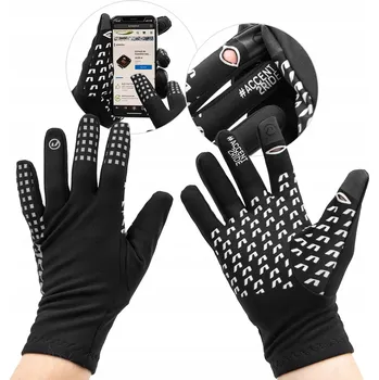 Cyklistické rukavice Cyklistické rukavice Accent XL černé