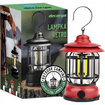Lampička Akumulátorová lampa Decorya LED 5 W s USB vstupem, držadlem a stojanem