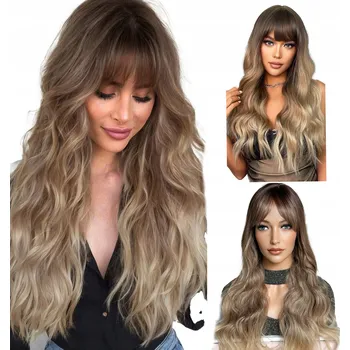 Paruka Paruka dlouhé syntetické vlasy tmavá blond Altahirstore dámská