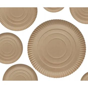 Jednorázové nádobí Papírové talířky Woodeven 40 ks