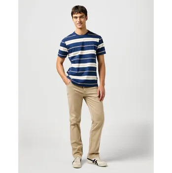 Pánské tričko WRANGLER® PÁNSKÉ PRUHOVANÉ TRIKO S KRÁTKÝM RUKÁVEM - NAVY XL