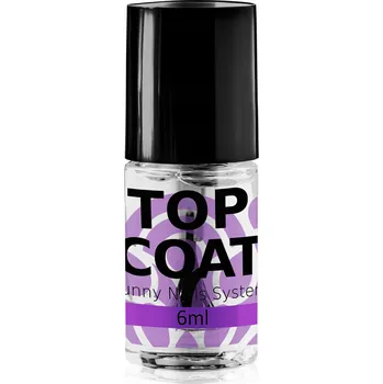 Lak na nehty SUNNY NAILS TOP COAT Bezbarvý lak SZYBKOSCHNĄCY 6 ml