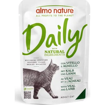 Krmivo pro kočku 24x70g Almo Nature Cat Daily Menu kapsička - telecí & jehněčí