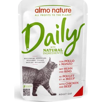 Krmivo pro kočku 24x70 g Almo Nature Cat Daily Menu kapsička - kuře & hovězí