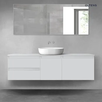 Koupelnový nábytek Oltens Vernal sada koupelnového nábytku 160 cm s horní deskou, matná šedá 68408700