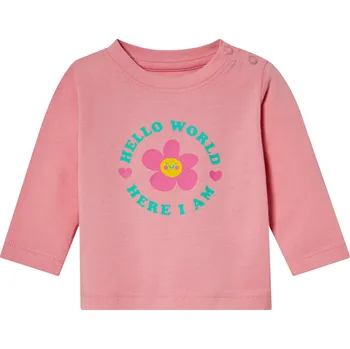 lupilu® Dívčí triko s dlouhými rukávy s BIO bavlnou (světle růžová, 74/80)