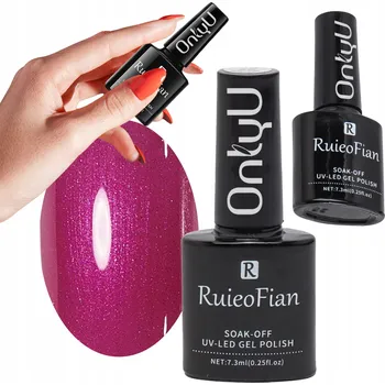 Lak na nehty RŮŽOVÝ TŘPYTIVÝ HYBRIDNÍ LAK NA NEHTY UV OnlyU/L107