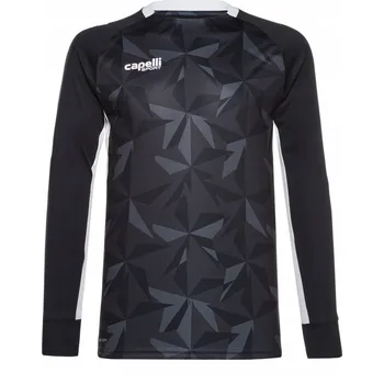 Pánské tričko Pánské fotbalové tričko Capelli Pitch Star Goalkeeper černo-bílé, velikost L