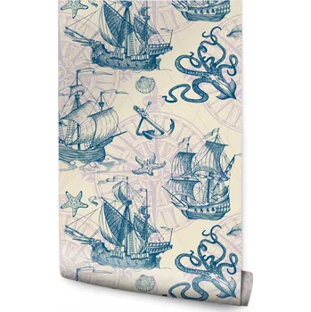Tapeta Tapeta pro děti LODĚ Vintage Plachetnice Moře