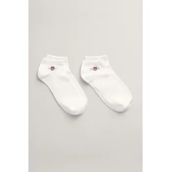 PONOŽKY GANT SHIELD SNEAKER SOCKS 2-PACK WHITE