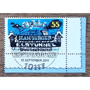 Poštovní známka SRN raz. 2890, Labský tunel, r. 2011