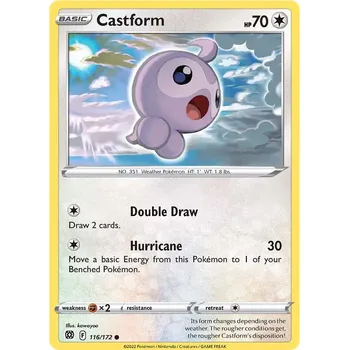Sběratelská karetní hra Pokémon TCG Castform 116/172 - Reverese Holo