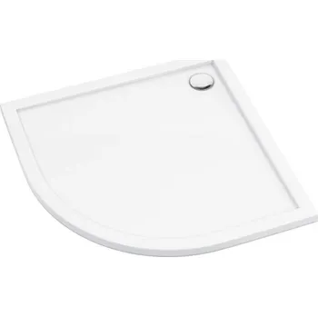 Sprchová vanička DEANTE - Prizma bílá Akrylová sprchová vanička, půlkulatá, 80 cm KTJ_094B