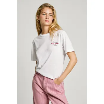 Dámská móda Pepe Jeans Dámské tričko REI Barva: bílá, Velikost: XS