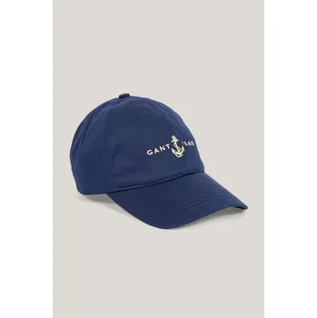 Kšiltovka KŠILTOVKA GANT ANCHOR SATIN CAP EVENING BLUE