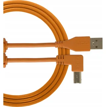 Datový kabel UDG Ultimate Audio Kabel USB 2.0 A-B Oranžový Zahnutý 3m - USB Kabel A-B S Zahnutým Konektorem