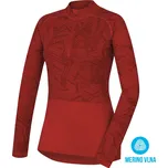 Husky Merino termoprádlo Dámský rolák se zipem ke krku XL, červená