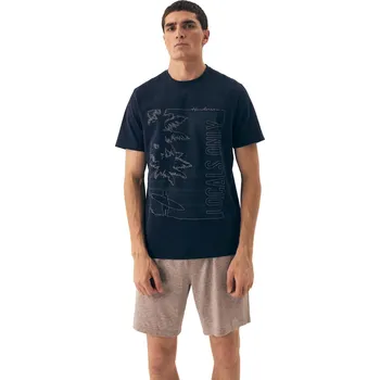 Pánské pyžamo Pánské pyžamo 42598 Surf blue - HENDERSON tmavě modrá L