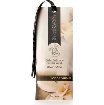 Aroma difuzér Boles d´olor Sáček parfemovaný BLACK EDITION, se stuhou, 7x17 cm Flor de Vainilla|Boles Dolor