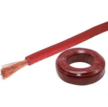 elektrický kabel Napájecí kabel červený 8mm² - 30 m role