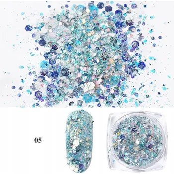 Prášek na nehty | mix třpytek | holografický |Č. 4