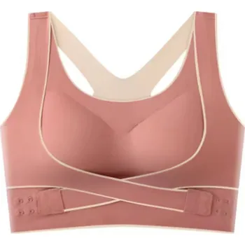 Podprsenka Dámská sportovní podprsenka/top se zapínáním na přední straně Barva: pomerančová, Velikost: XXXL