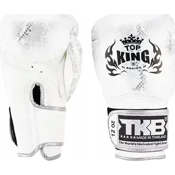 Boxerské rukavice Boxerské rukavice Top King TKBGSS-02-WH-SV-10OZ 10 oz