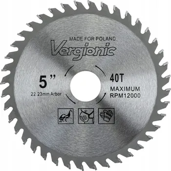 Řezný kotouč Řezný kotouč na dřevo Vergionic 125 x 22,2 mm Vidiový kotouč