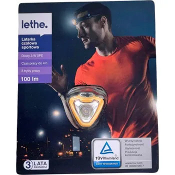 Čelovka Čelovka přední + zadní sportovní turistická 3 režimy 100lm žlutá Lethe