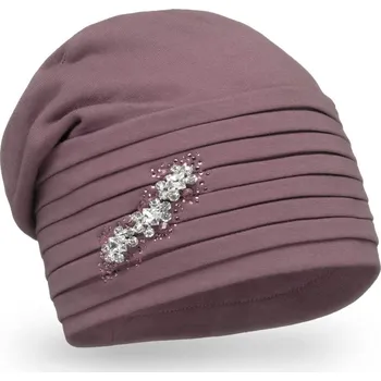 Čepice Dámská bavlněná čepice Krumlovanka W-0852/890 starorůžová