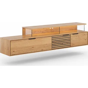 Televizní stolek Massivo.cz Závěsná TV komoda Tinnaro - Lamela, dub, masiv