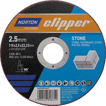 Řezný kotouč Řezací kotouč pro řezání kamene Norton C30R-115x2.5x22.23 mm