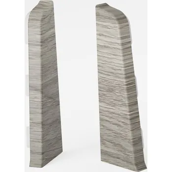 Levá koncovka, pravá koncovka Salag PVC 24 x 75, délka 8 cm, dub