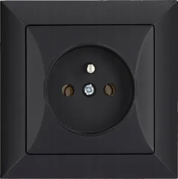 Elektrická zásuvka Elektrická Zásuvka nástěnná Timex-Elektro černá