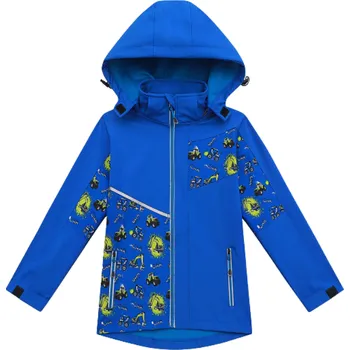 Chlapecká bunda Chlapecká softshellová bunda nezateplená modrá Kugo HK5658